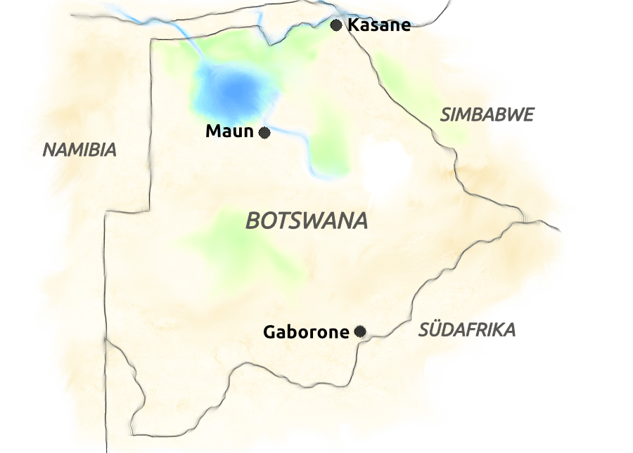 Botswana Landkarte