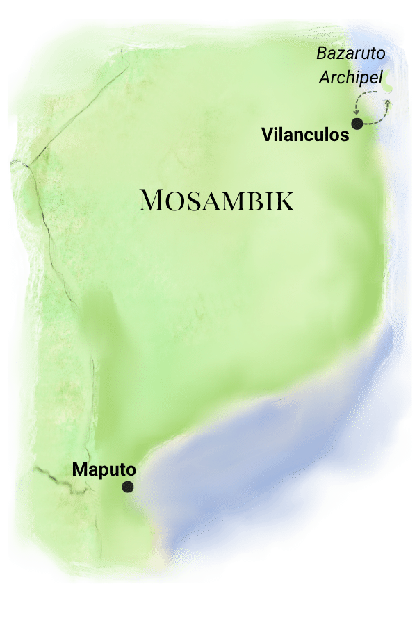 Mosambik_Bazaruto_karte