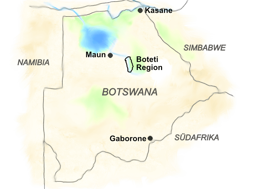 Karte Boteti Region