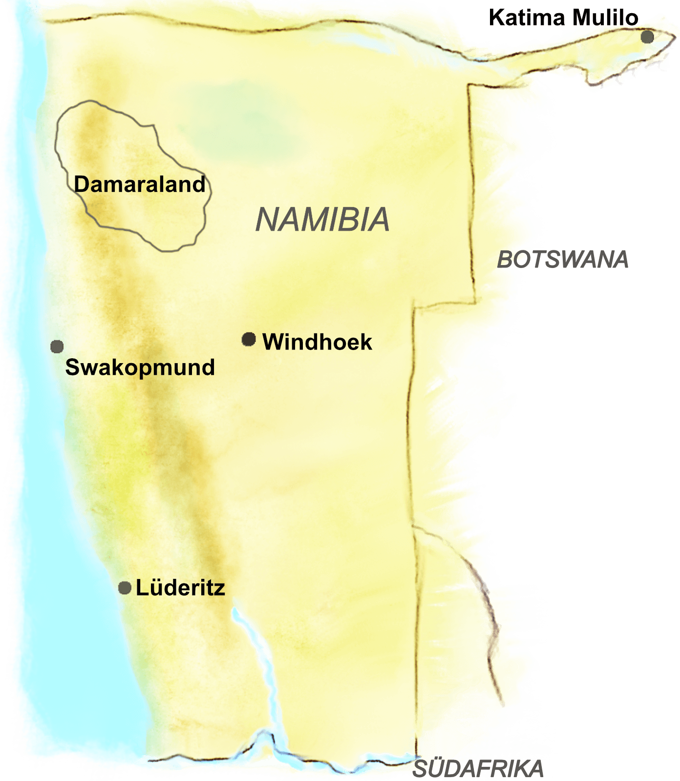 Damaraland Karte