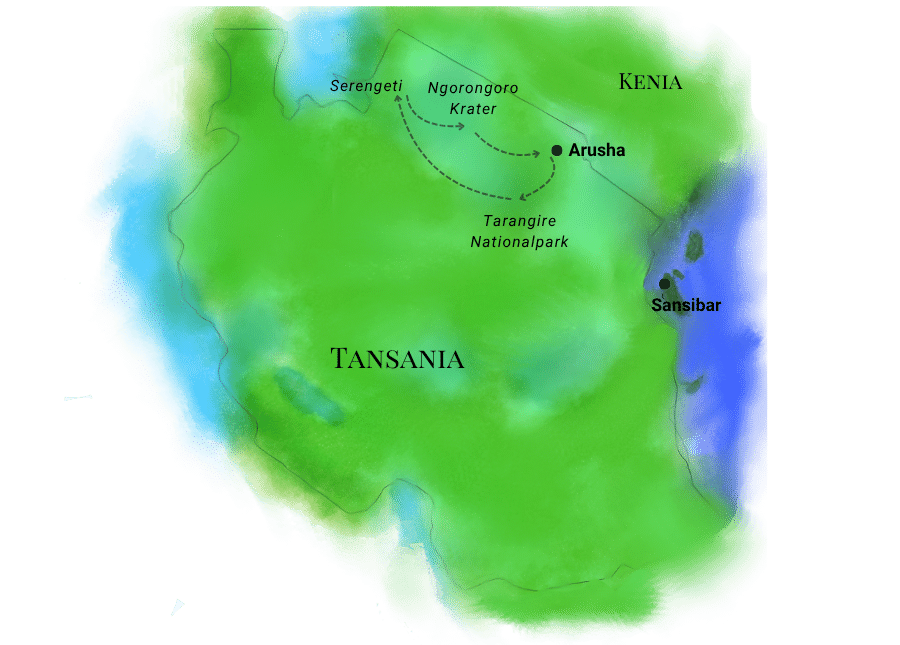 Gefuehrte-Privatreise-Tansania-Intensiv_karte