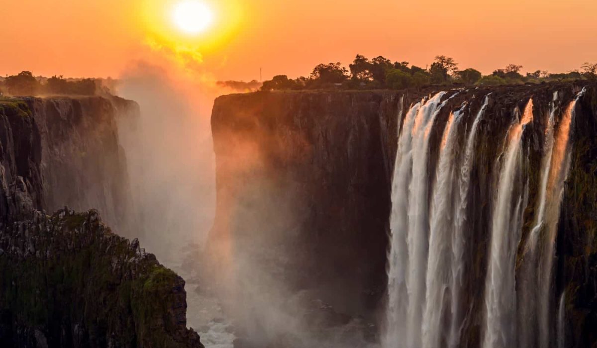 Sonnenuntergang Wasserfall
